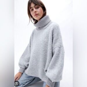 Free People Milo grey sweater fluffy
